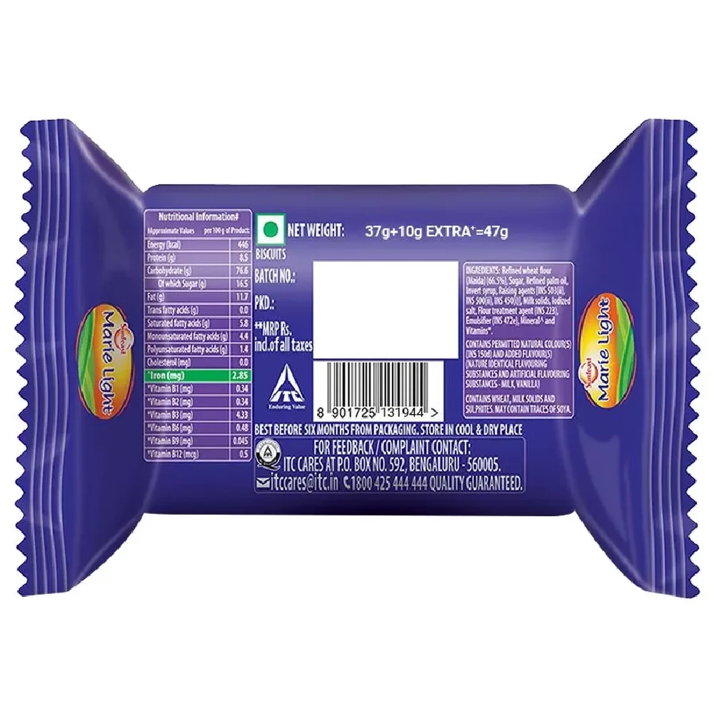 Sunfeast Marie Light Active Biscuits, 37 g Pouch-3.webp